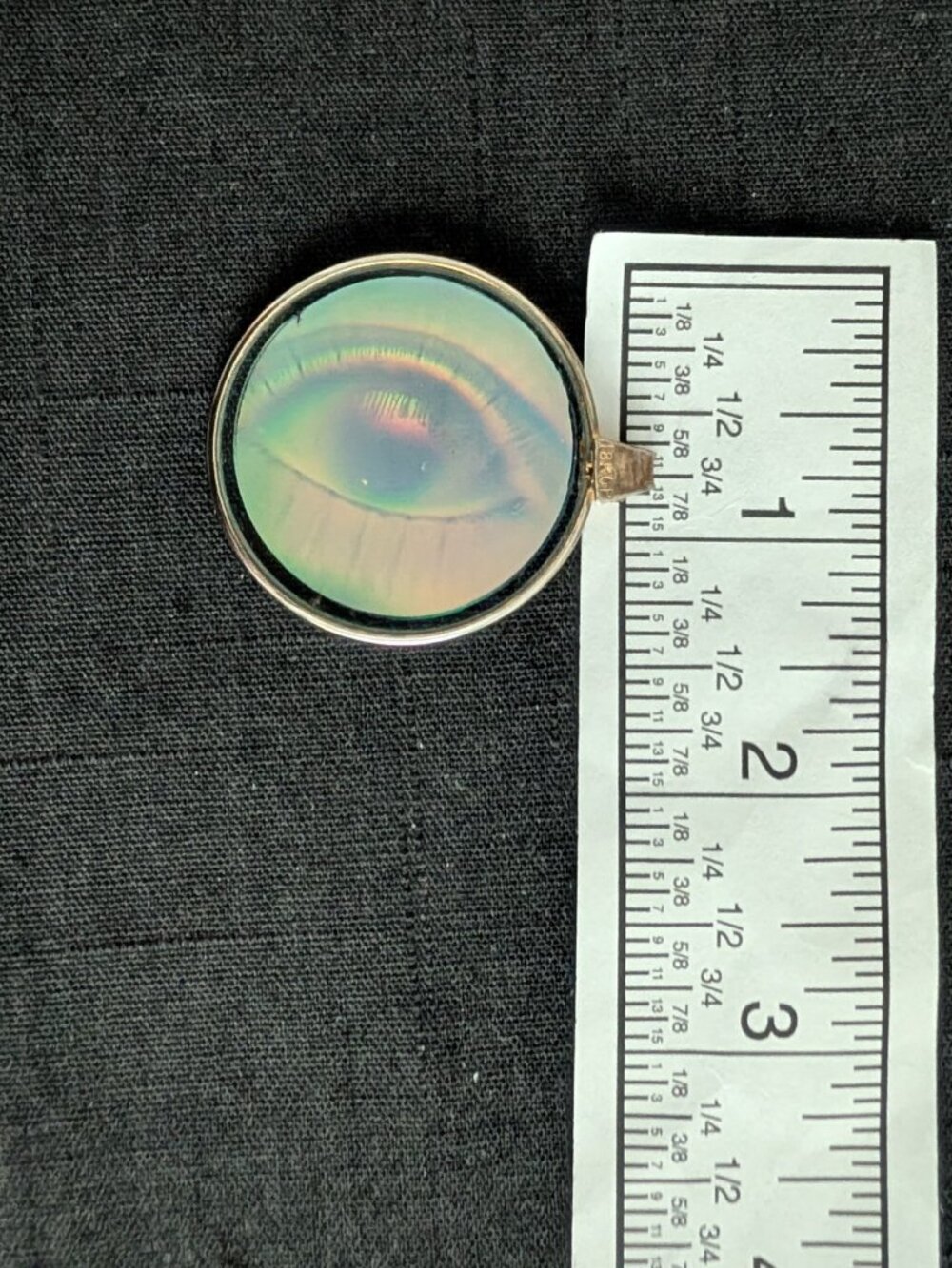 VINTAGE  3D EYE HOLOGRAM 18K GP for Necklace or key chain - Picture 6 of 7